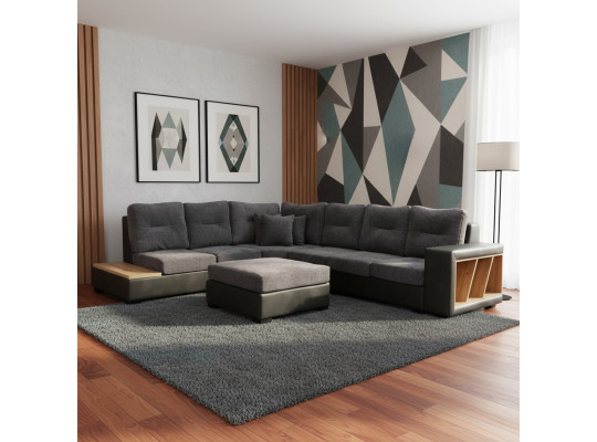 Диван HOBEL CORNER CORONA GREY PHANTOM 14/ DARK GREY BEATTO 1079 L (7) 