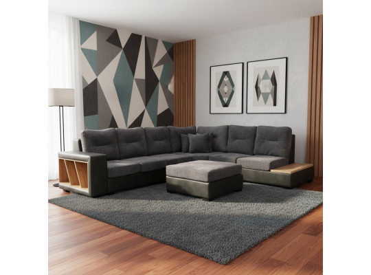 Диван HOBEL CORNER CORONA GREY PHANTOM 14/ DARK GREY BEATTO 1079 R (7) 