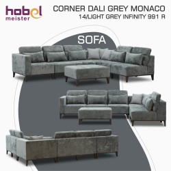 Диван HOBEL CORNER DALI GREY MONACO 14/LIGHT GREY INFINITY 991 R (5) 