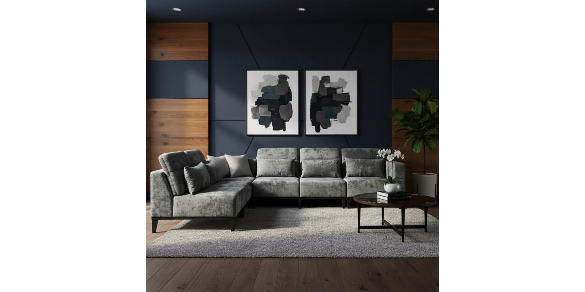 Диван HOBEL CORNER DALI GREY MONACO 14/LIGHT GREY INFINITY 991 L (5) 