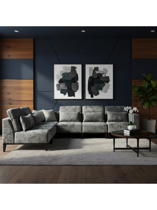 Բազմոց HOBEL CORNER DALI GREY MONACO 14/LIGHT GREY INFINITY 991 L (5) 