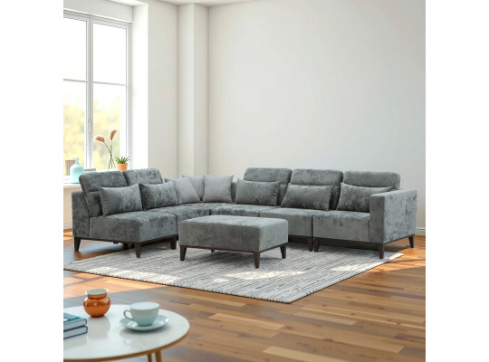 Sofa HOBEL CORNER DALI GREY MONACO 14/LIGHT GREY INFINITY 991 L (5) 