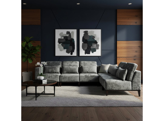 Диван HOBEL CORNER DALI GREY MONACO 14/LIGHT GREY INFINITY 991 R (5) 