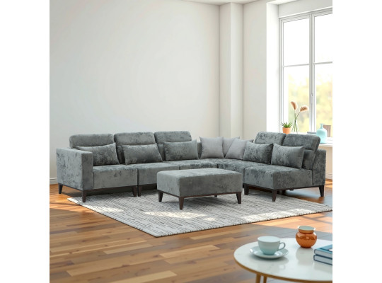 Sofa HOBEL CORNER DALI GREY MONACO 14/LIGHT GREY INFINITY 991 R (5) 