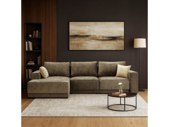 Բազմոց HOBEL CORNER DELUXE BROWN MONACO 5/ NIAGARA BEIGE L (7) 