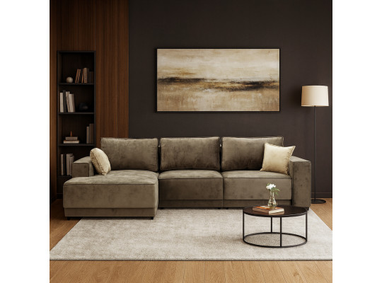 Диван HOBEL CORNER DELUXE BROWN MONACO 5/ NIAGARA BEIGE L (7) 