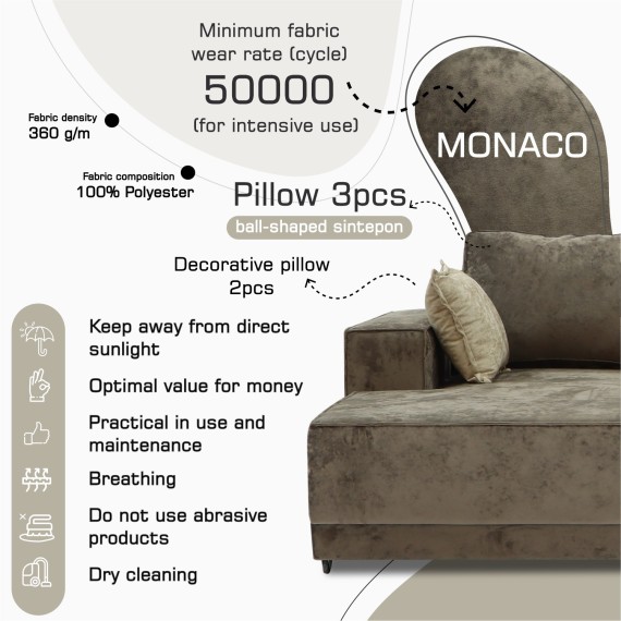 Sofa HOBEL CORNER DELUXE BROWN MONACO 5/ NIAGARA BEIGE R (7) 