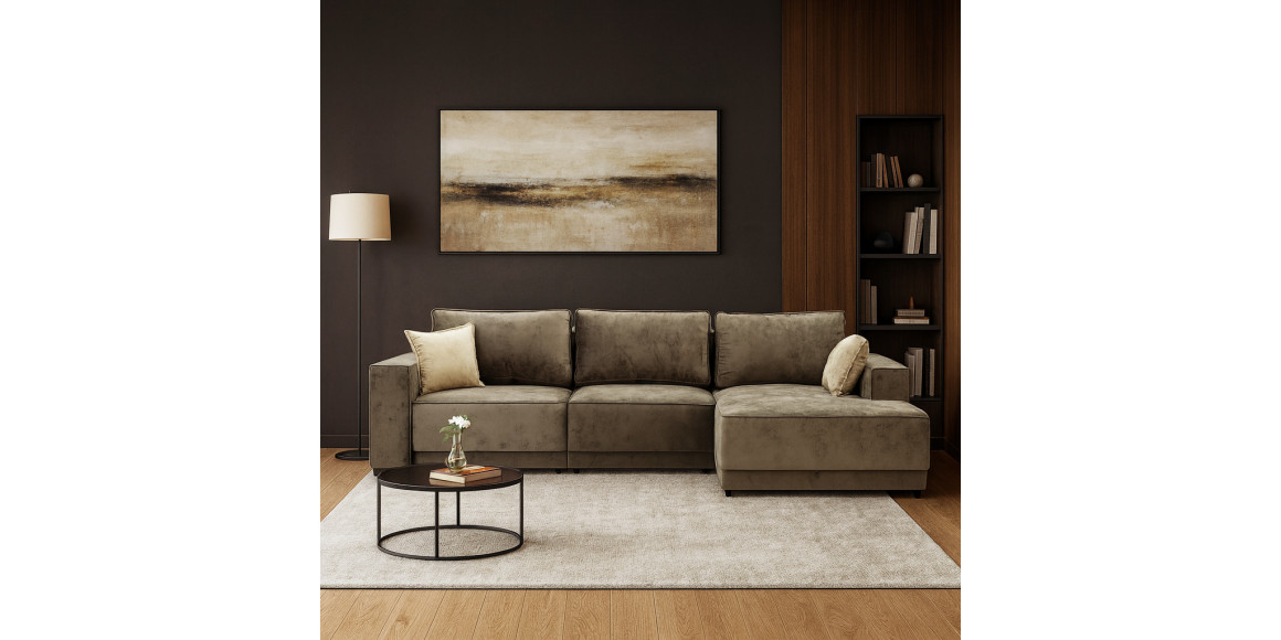 Sofa HOBEL CORNER DELUXE BROWN MONACO 5/ NIAGARA BEIGE R (7)