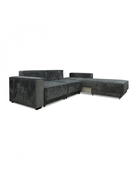 Sofa HOBEL CORNER DELUXE GREY MONACO 14/ NIAGARA AQUA GLASS R (6) 