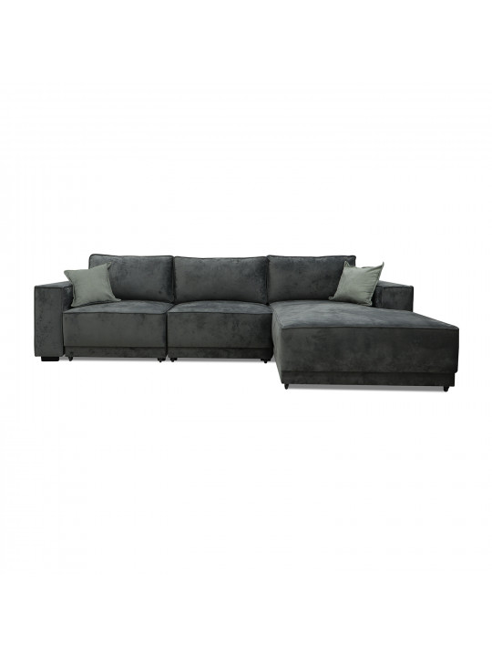 Sofa HOBEL CORNER DELUXE GREY MONACO 14/ NIAGARA AQUA GLASS R (6) 