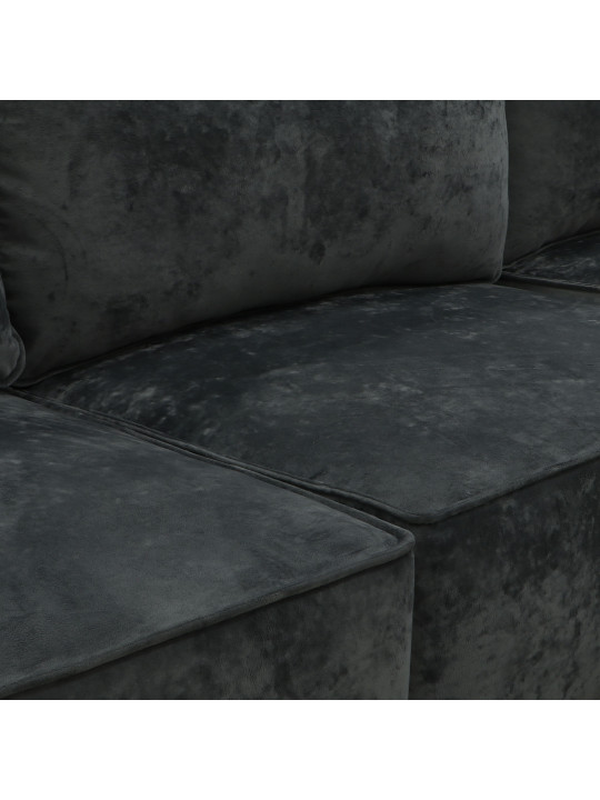 Sofa HOBEL CORNER DELUXE GREY MONACO 14/ NIAGARA AQUA GLASS R (6) 