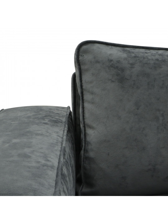 Sofa HOBEL CORNER DELUXE GREY MONACO 14/ NIAGARA AQUA GLASS R (6) 