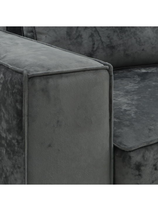 Sofa HOBEL CORNER DELUXE GREY MONACO 14/ NIAGARA AQUA GLASS R (6) 