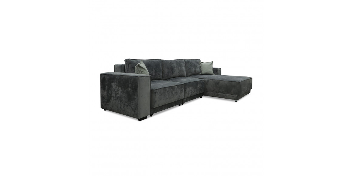 Диван HOBEL CORNER DELUXE GREY MONACO 14/ NIAGARA AQUA GLASS R (6) 