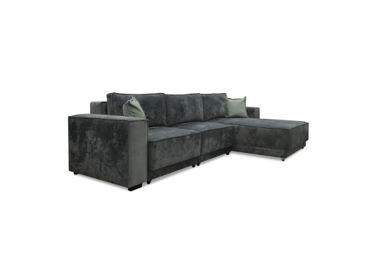 Sofa HOBEL CORNER DELUXE GREY MONACO 14/ NIAGARA AQUA GLASS R (6) 
