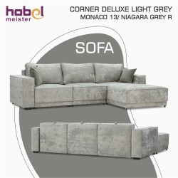 Диван HOBEL CORNER DELUXE LIGHT GREY MONACO 13/ NIAGARA GREY R (7) 