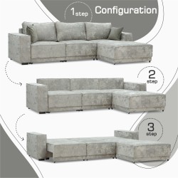 Диван HOBEL CORNER DELUXE LIGHT GREY MONACO 13/ NIAGARA GREY R (7) 