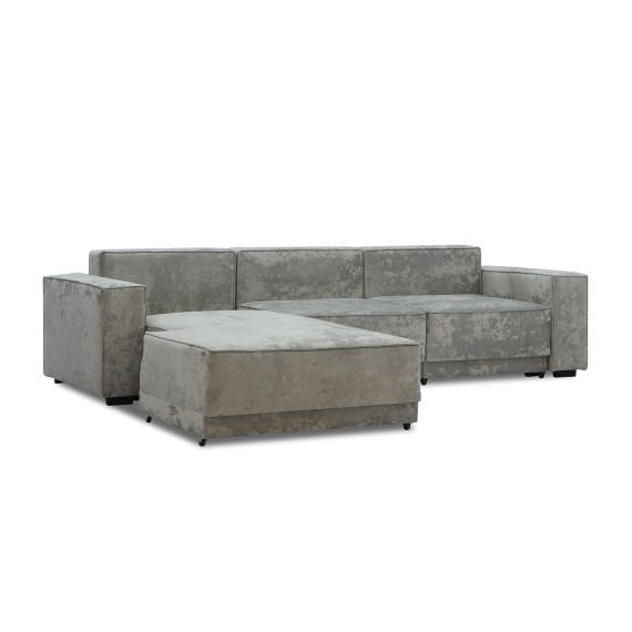 Sofa HOBEL CORNER DELUXE LIGHT GREY MONACO 13/ NIAGARA GREY L (7) 