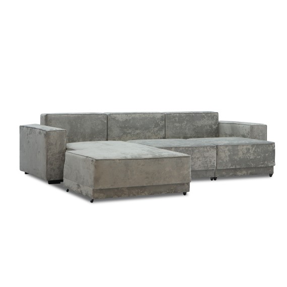 Sofa HOBEL CORNER DELUXE LIGHT GREY MONACO 13/ NIAGARA GREY L (7) 