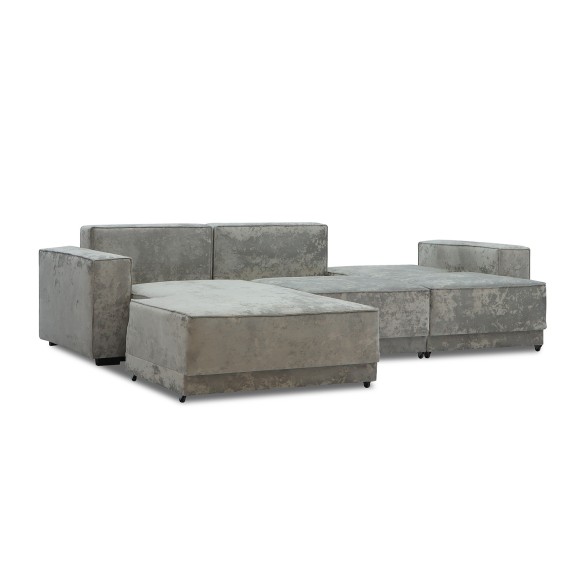Sofa HOBEL CORNER DELUXE LIGHT GREY MONACO 13/ NIAGARA GREY L (7) 
