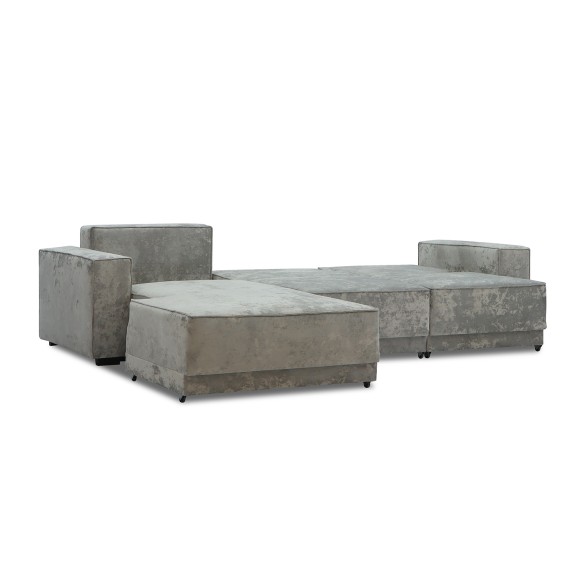 Sofa HOBEL CORNER DELUXE LIGHT GREY MONACO 13/ NIAGARA GREY L (7) 