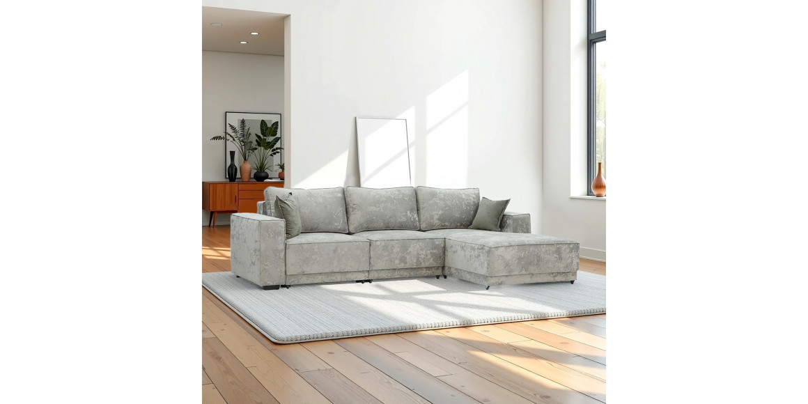Sofa HOBEL CORNER DELUXE LIGHT GREY MONACO 13/ NIAGARA GREY R (7) 