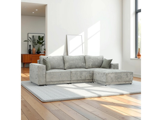 Sofa HOBEL CORNER DELUXE LIGHT GREY MONACO 13/ NIAGARA GREY R (7) 