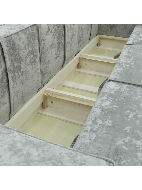 Sofa HOBEL CORNER DELUXE LIGHT GREY MONACO 13/ NIAGARA GREY R (7) 