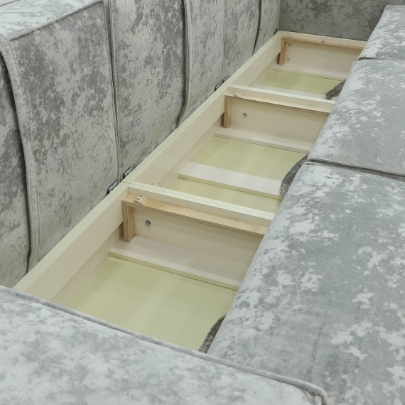 Sofa HOBEL CORNER DELUXE LIGHT GREY MONACO 13/ NIAGARA GREY R (7) 