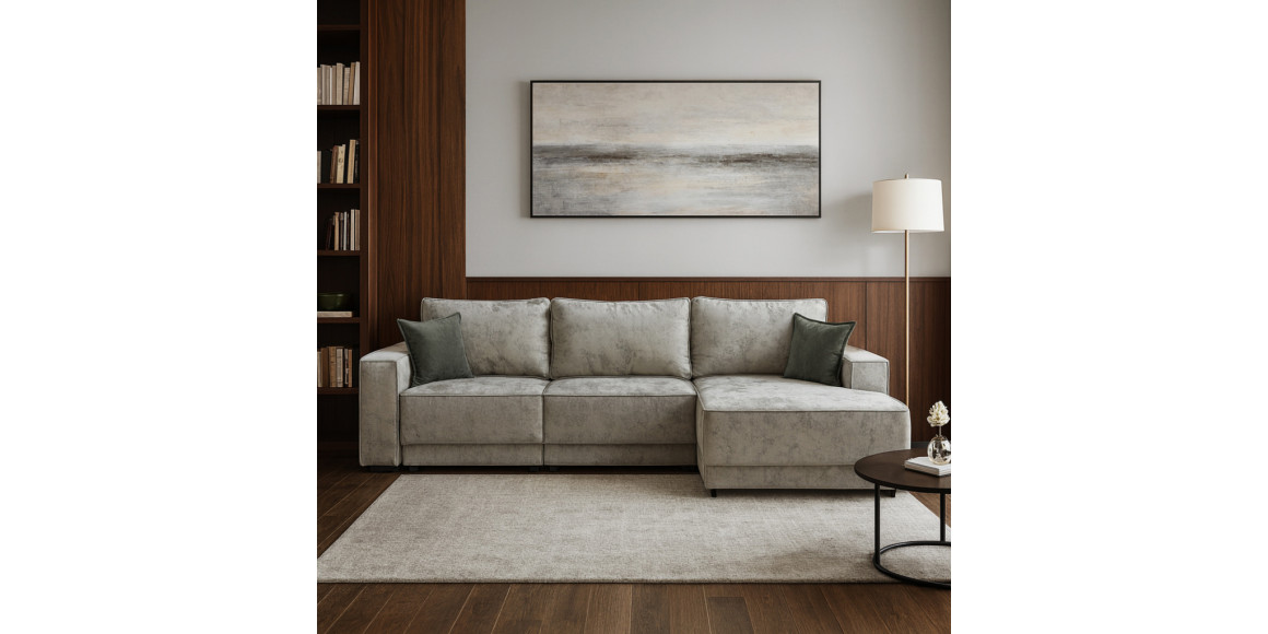 Sofa HOBEL CORNER DELUXE LIGHT GREY MONACO 13/ NIAGARA GREY R (7)