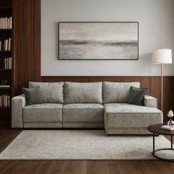 Диван HOBEL CORNER DELUXE LIGHT GREY MONACO 13/ NIAGARA GREY R (7) 