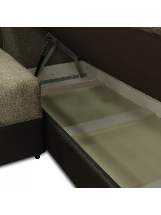 Sofa HOBEL CORNER ERICA BROWN 3673/ LIGHT BROWN MOCASSI 7114 R (6) 
