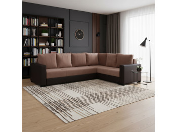 Բազմոց HOBEL CORNER ERICA COFFEE V460/ LIGHT BROWN VIVALDI 20 R(6) 