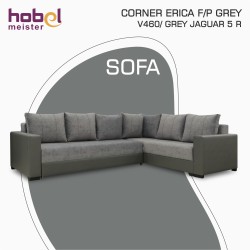 Диван HOBEL CORNER ERICA F/P GREY V460/ GREY JAGUAR 5 R (6) 