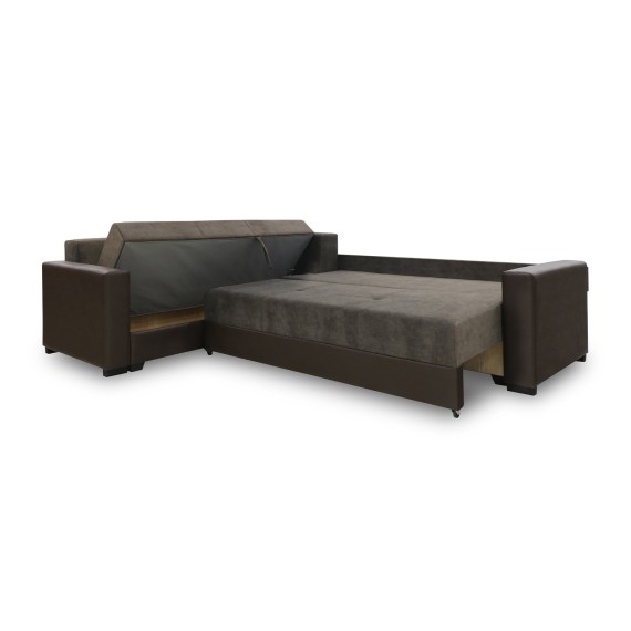 Sofa HOBEL CORNER ERICA F/P COFFEE V460/ DARK BROWN JAGUAR 18 L (6) 