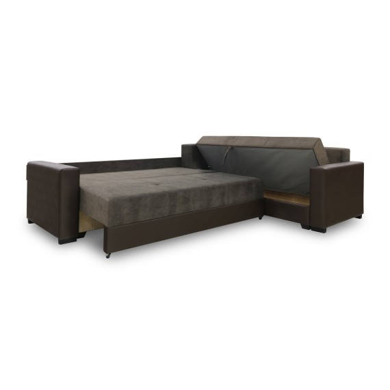 Sofa HOBEL CORNER ERICA F/P COFFEE V460/ DARK BROWN JAGUAR 18 R (6) 