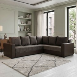 Диван HOBEL CORNER ERICA F/P COFFEE V460/ DARK BROWN JAGUAR 18 R (6) 