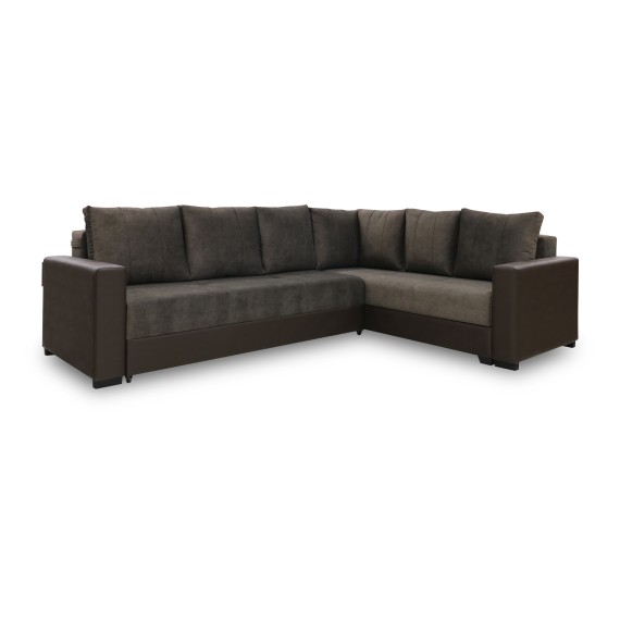 Sofa HOBEL CORNER ERICA F/P COFFEE V460/ DARK BROWN JAGUAR 18 R (6) 