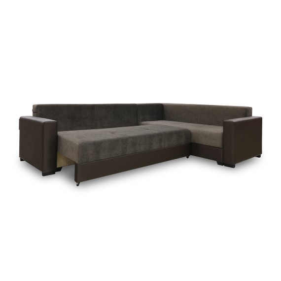 Sofa HOBEL CORNER ERICA F/P COFFEE V460/ DARK BROWN JAGUAR 18 R (6) 