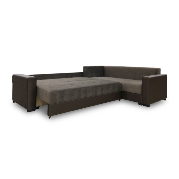 Sofa HOBEL CORNER ERICA F/P COFFEE V460/ DARK BROWN JAGUAR 18 R (6) 