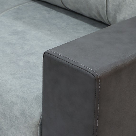 Диван HOBEL CORNER ERICA F/P DARK GREY 8410/ LIGHT GREY JAGUAR 4 R (6) 