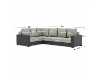 Բազմոց HOBEL CORNER ERICA GREY 8410/ LIGHT GREY MOCASSI 2141 L (6) 