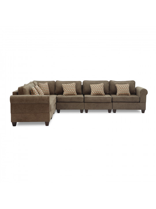 Sofa HOBEL CORNER EVA BROWN BEATTO 1012/ ONTARIO REA JAFFA ORANGE (6) 