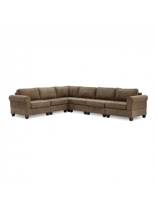 Sofa HOBEL CORNER EVA BROWN BEATTO 1012/ ONTARIO REA JAFFA ORANGE (6) 