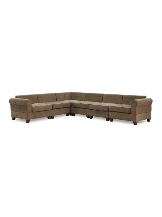 Sofa HOBEL CORNER EVA BROWN BEATTO 1012/ ONTARIO REA JAFFA ORANGE (6) 