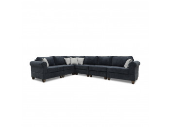 Диван HOBEL CORNER EVA DARK BLUE BEATTO 1053/ GREY INFINITY 991 (6) 