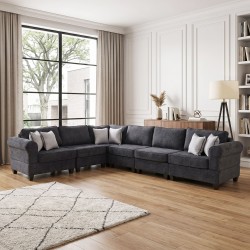 Диван HOBEL CORNER EVA DARK GREY BEATTO 1078/ GREY INFINITY 991 (6) 