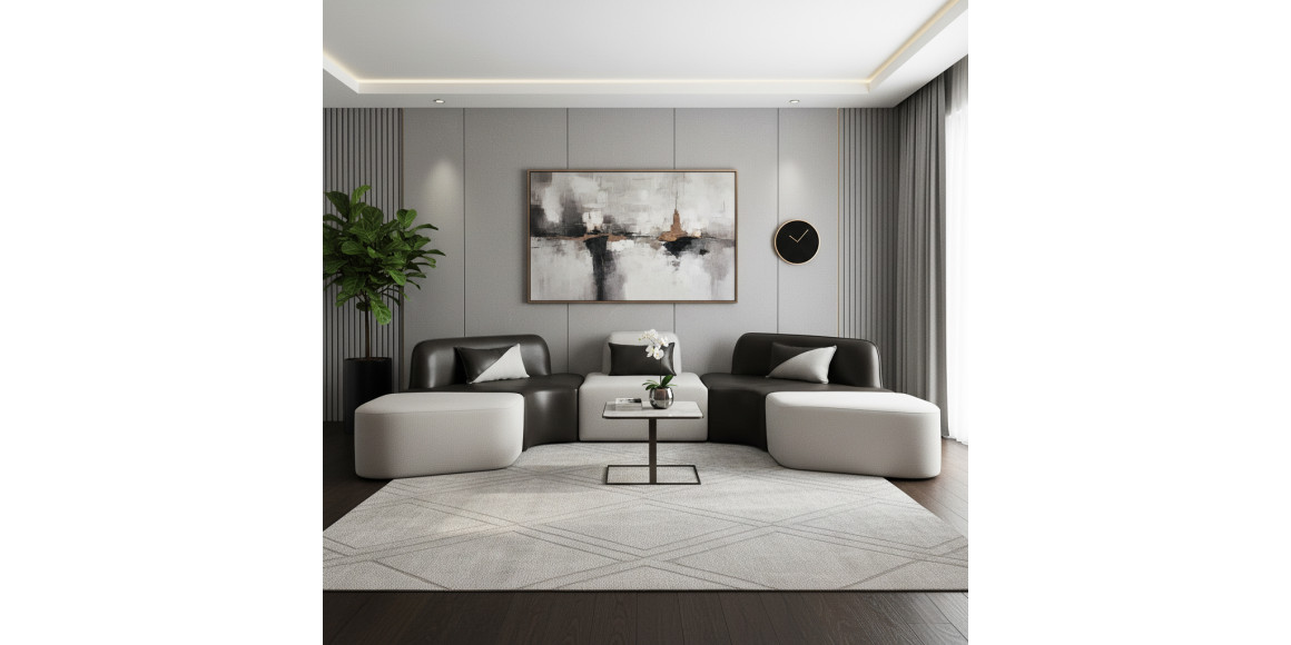 Sofa HOBEL CORNER GRAND GREY PHANTOM 14/LIGHT GREY BUKLE 8 (5) 