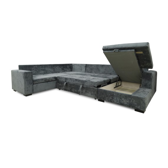 Sofa HOBEL CORNER JASMIN DARK GREY MONACO 15/ BENORRY 1005/ GONZA 1015 L (6) 