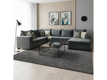 Диван HOBEL CORNER JASMIN DARK GREY MONACO 15/ BENORRY 1005/ GONZA 1015 L (6) 